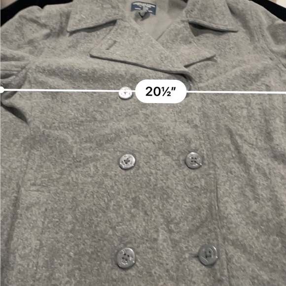 American Eagle Gray Wool Pea Coat Size Large - Picture 3 of 6
